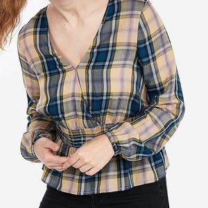 Plaid Top, Smock Waist (NEW)